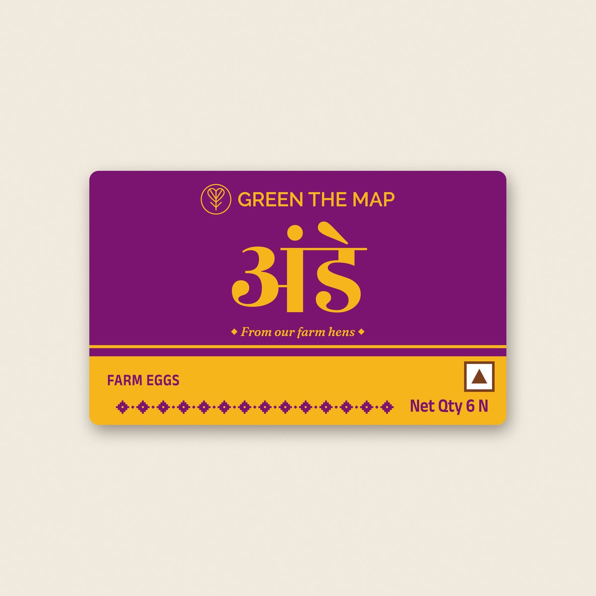 Farm Eggs label, अंडे