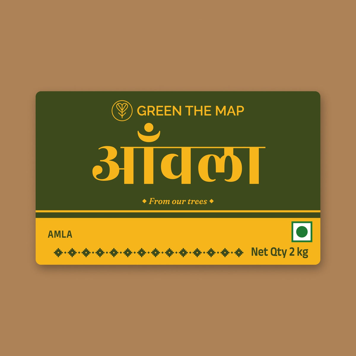 Amla carton label, आँवला