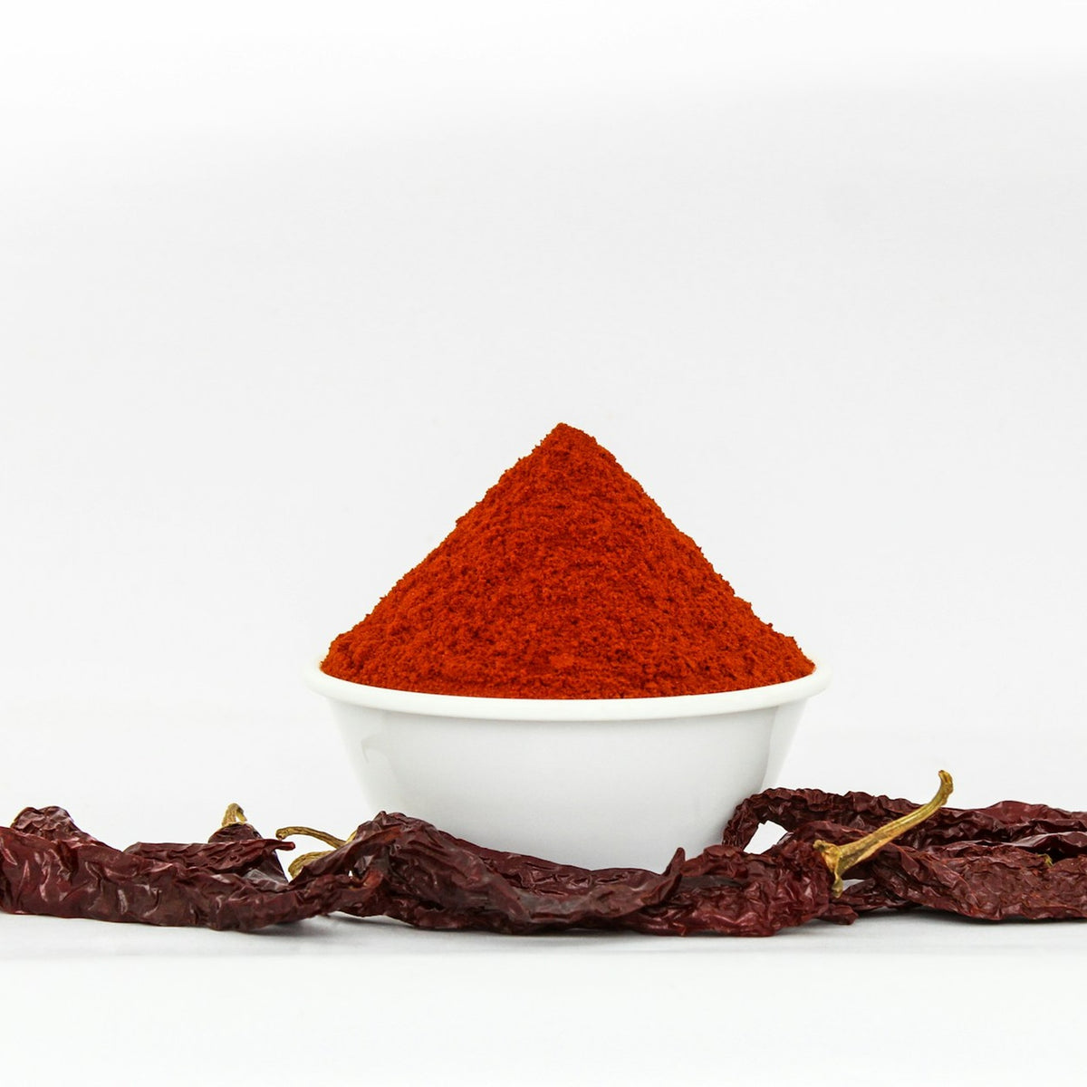 A bowl of red chilli powder