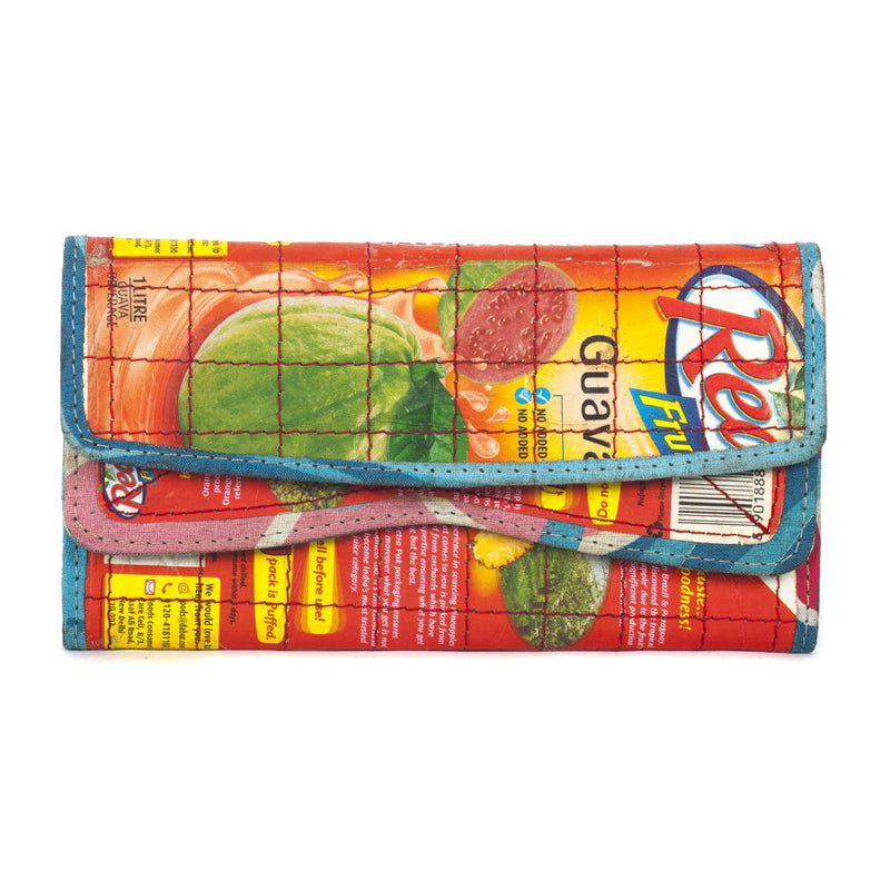 Eco-friendly Upcycled Tetra Pak Ladies Clutch - Sustainable Fashion Statement