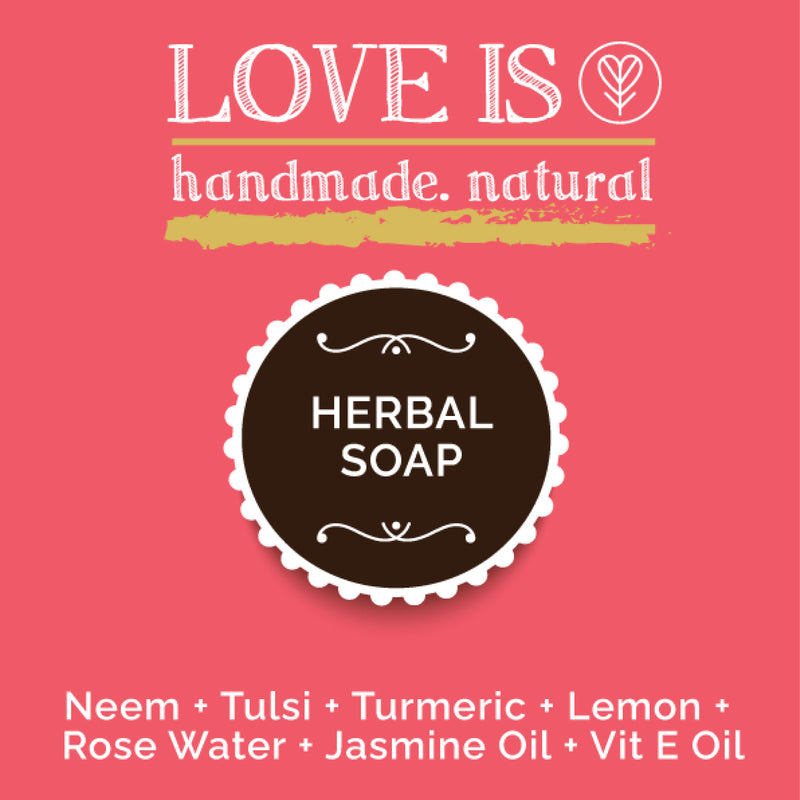 Love is Herbal Soap - Neem, Tulsi, Lemon, Turmeric - Buy Eco Friendly Products - Upycled, Organic, Fair Trade :: Green The Map