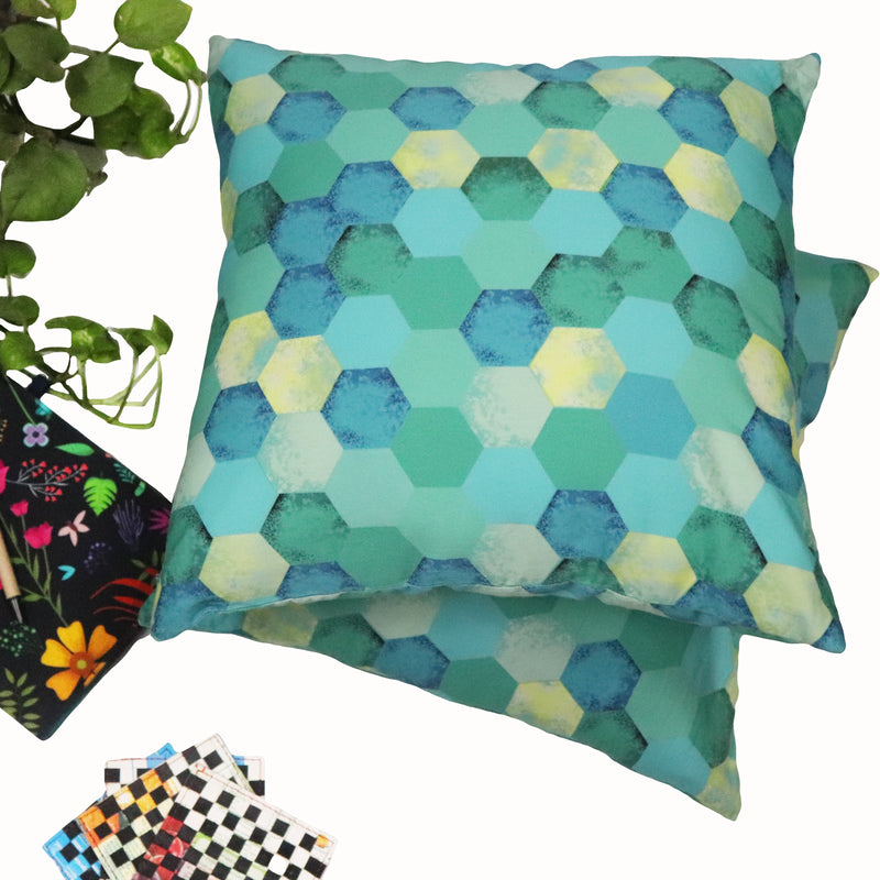 Turq Kaleidoscope Cushion Cover - Buy Eco Friendly Products - Upycled, Organic, Fair Trade :: Green The Map