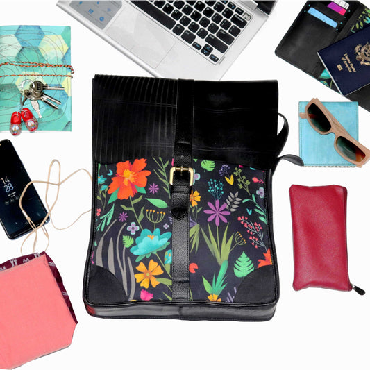 Tropical Edge vegan leather bag